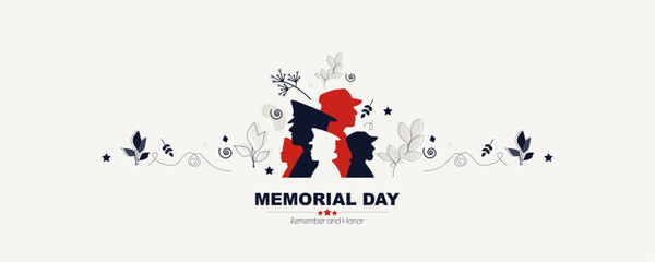 Wall Mural - Memorial Day banner.	