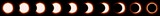 Fototapeta Przestrzenne - Different Phases of Solar Eclipse 3D Illustration Isolated
