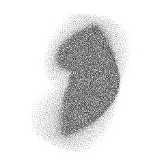 Wall Mural - collage with pattern of circles, dots, and pixels in a gradient effect, bitmap style and subtle grai