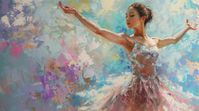 Oil Painting  Ballet Dancer ..