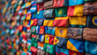 Diverse array of flags adorning a wall