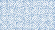 Blue geometric seamless pattern. Halftone style background.
