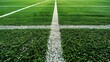 Vivid lines on a soccer field inspiring strategy and competition in sports