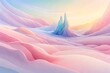Abstract pastel rainbow landscape. dreamy colored clouds and cliff. Abstract landscape poster. contemporary art print, mountain background. ai generated