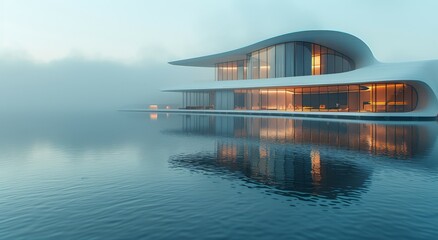 Wall Mural - Luxury beach house with sea view.	
