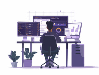 A software developer collaborates with a graphic designer integrating visual elements into a functional user interface. 