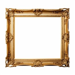 Mockup of the art frame, antique gold frame