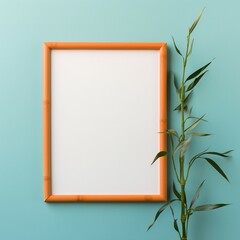 Canvas Print - Frame Mockup, bamboo frame with bamboo