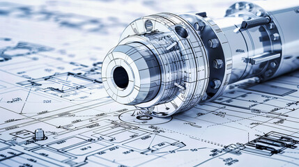 Detailed Engineering Drawings, Blueprint and Technical Design, Industrial Construction and Machinery Planning