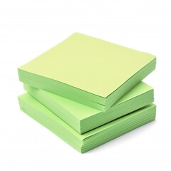 Wall Mural - Green Sticky Note isolated on white сreated with Generative Ai