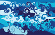 abstract wave blue sea color background