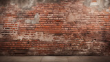 Fototapeta Las - Red brick wall with vignette texture background