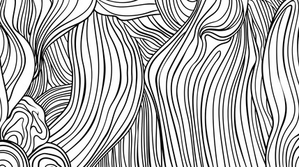 abstract coloring page line art on white background