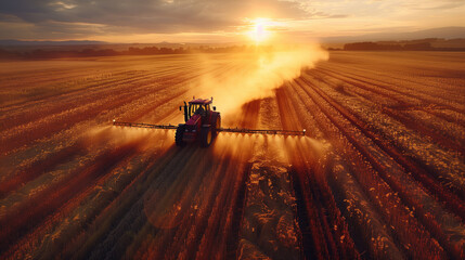 The wheat harvester is working on the field. Agricultural combine harvester machine harvests a field of golden ripe wheat. Agriculture, natural products.