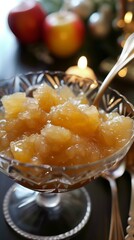 Poster - baked apple with honey and cinnamon