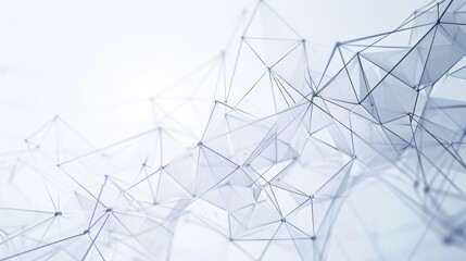 abstract future network on white background. data and technology concept, network connection