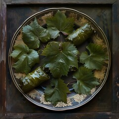 Poster - Dolmadakia with grape leaves