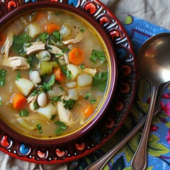 Poster - Chicken pozole soup