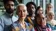 © VK Studio - Diverse group of serious professionals standing together with intent.