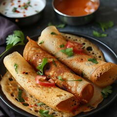 Wall Mural - Dosa rice pancakes 