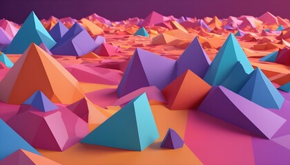 Wall Mural - background with triangles