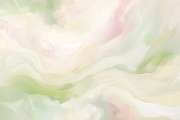 Poster - An abstract painting filled with soft pastel colors intertwining in harmonious dance, evoking feelings of tranquility and serenity