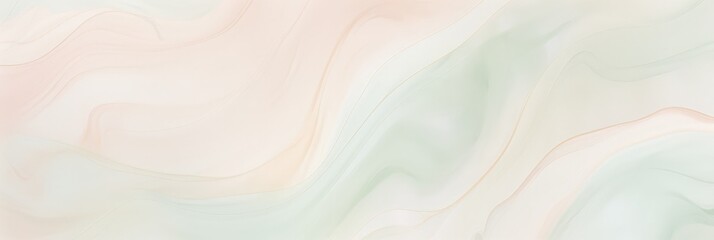 Aufkleber - A mesmerizing blend of pastel pink rose and green marble textures, evoking a sense of a tranquil forest oasis