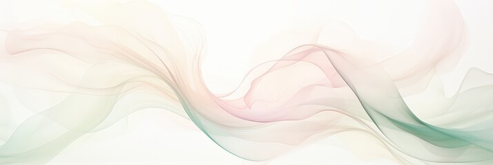 Fototapete - A dreamy blur of white and green hues swirl together in a mesmerizing dance of light and shadow