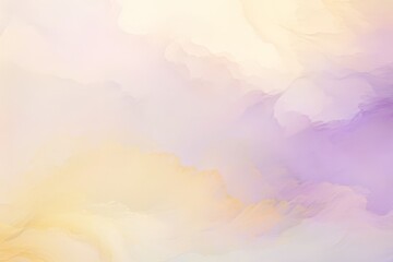 Poster - Swirling strokes of lavender and bursts of sunlight dance across the canvas in a mesmerizing abstract painting of purple and yellow colors