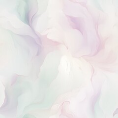 Sticker - A dreamy background of soft pastel pink and green hues encircling a serene white center, creating a harmonious and peaceful oasis of colors