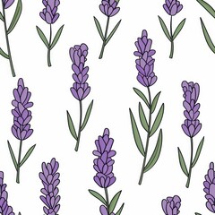 Poster - A cluster of delicate purple flowers blooming vibrantly against a crisp white backdrop
