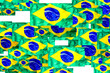 Brazilian flags and transparent background.