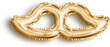Moustache Gold Foil Balloon Icon
