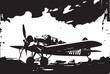 Vintage military aircraft, grunge background texture.