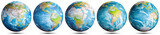 Fototapeta Kosmos - Globe planet Earth set