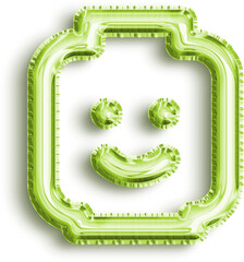 Wall Mural - Lego Lime Foil Balloon Icon