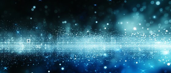 Aufkleber - An image showing technology symbols against a blue background