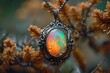 Iridescent Opal Necklace Pendant, jewelry, gemstone, precious, semi-precious