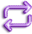 Repeat Violet Foil Balloon Icon