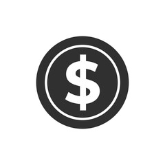 Canvas Print - Coins icon with dollar symbol. Money pay, Financial and Business concept.