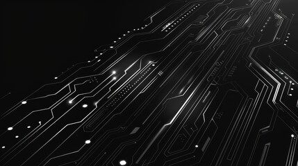 Abstract futuristic circuit board background. High computer, technology processor banner, AI