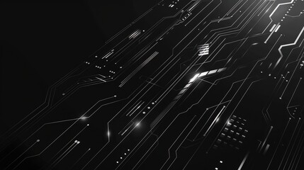 Abstract futuristic circuit board background. High computer, technology processor banner, AI
