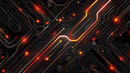 Abstract futuristic circuit board background. High computer, technology processor banner, AI