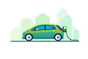 Eco-Power: A Green, Alternative Future of Electric Cars at the Modern Charging Station