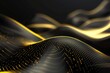 Kinetic lines and abstract curves in a light black to yellow flow, with schlieren photography effects and dotted detail for depth, in an HD trompe-l'?