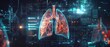 anatomically accurate 3D model of human lungs with a transparent overlay