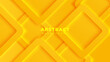 3D yellow geometric abstract background overlap layer on bright space with rounded rhomb effect decoration. Graphic design element modern style concept for banner, flier, card, cover, or brochure