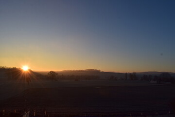 Wall Mural - colorful winter sunrise