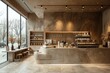 Modern cafe or coffee shop. luxury interior design