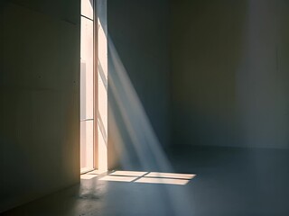 Wall Mural - a room with a light coming through the window